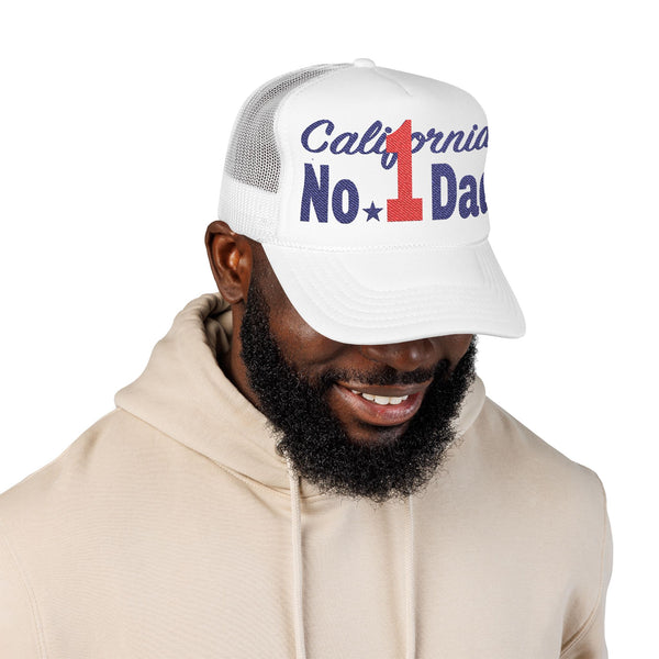 Momo original 'No.1 Dad "Foam Trucker Hat White & Navy