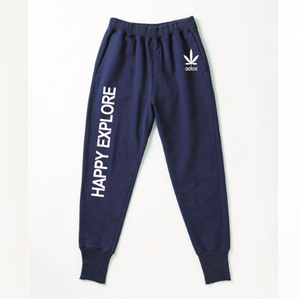 【Perfect ribs×A LOVE MOVEMENT】"HAPPY EXPLORE" Basic Sweat Pants / Vintage Navy×White (ベーシック スウェットパンツ/ヴィンテージネイビー×ホワイト)