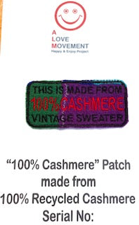 ALM original cashmere patchwork patch 100% cashmere