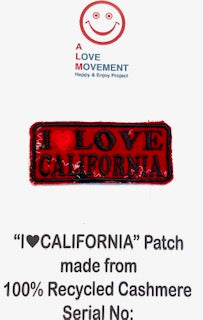 ALM original cashmere patchwork patch  I Love California