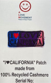 ALM original cashmere patchwork patch  I Love California