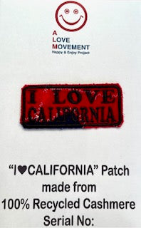 ALM original cashmere patchwork patch  I Love California