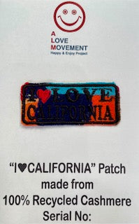 ALM original cashmere patchwork patch  I Love California