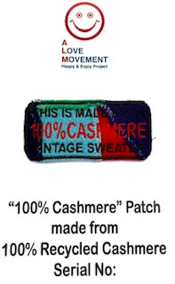 ALM original cashmere patchwork patch 100% cashmere