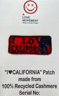 ALM original cashmere patchwork patch  I Love California