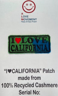 ALM original cashmere patchwork patch  I Love California