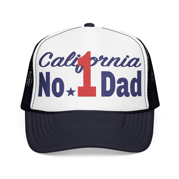 Momo original 'No.1 Dad "Foam Trucker Hat White & Navy