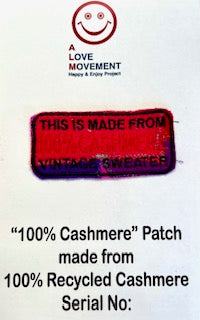 ALM original cashmere patchwork patch 100% cashmere