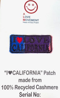 ALM original cashmere patchwork patch  I Love California