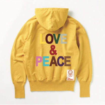 【Perfect ribs®︎×A LOVE MOVEMENT】"ADIOS, LOVE&PEACE" Basic Hoodie
