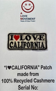 ALM original cashmere patchwork patch  I Love California