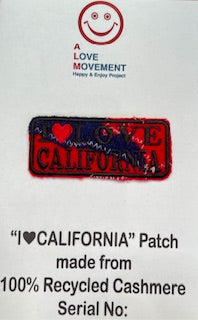 ALM original cashmere patchwork patch  I Love California