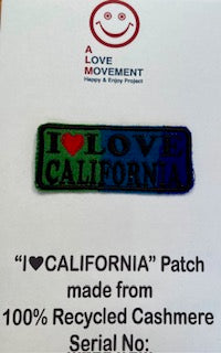 ALM original cashmere patchwork patch  I Love California