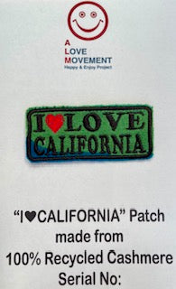 ALM original cashmere patchwork patch  I Love California