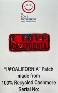 ALM original cashmere patchwork patch  I Love California