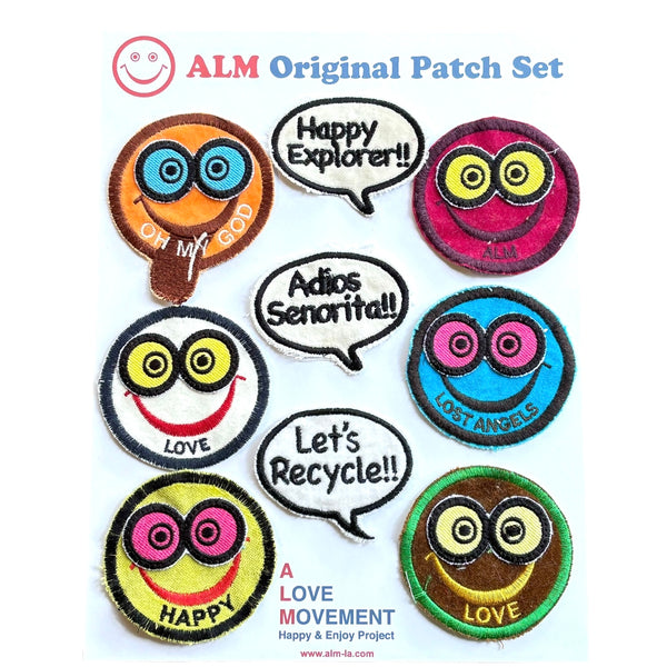 ALM Original Patch Set Smily With Funny Glasses #10