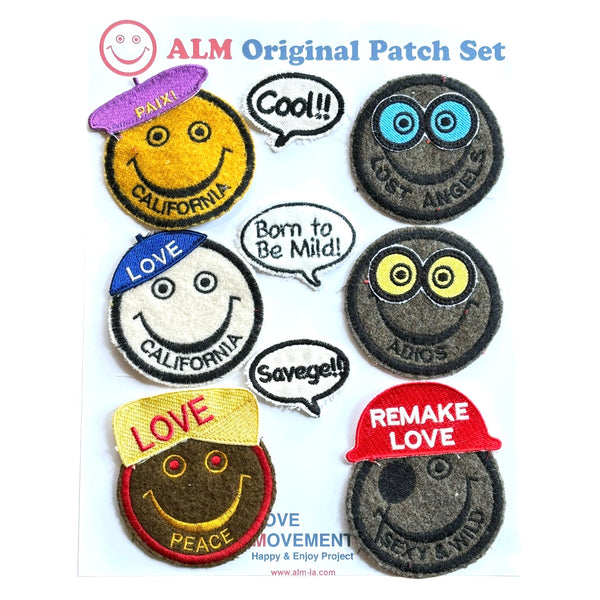 ALM Original Patch Set Smily With Funny Glasses #10