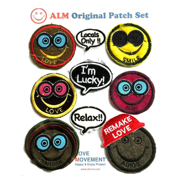 ALM Original Patch Set Smily With Funny Glasses #10