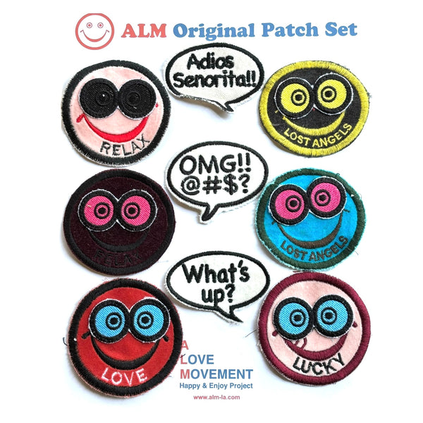 ALM Original Patch Set Smily With Funny Glasses #10