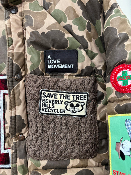 A love movement custom puffer jacket
