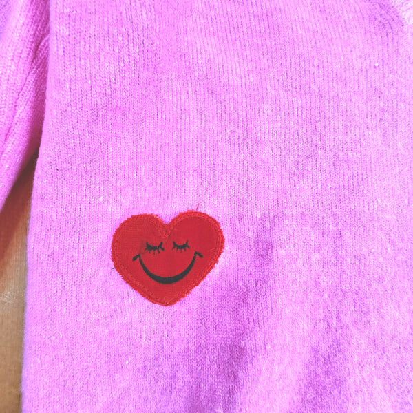 Vintage Cashmere Remake V-Neck - "Love More Worry Less" Ladies XS