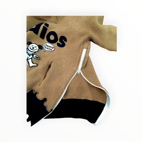 Vintage Cashmere Remake Hoodie - "Adios" Malibu Locals Only Ladies Medium size