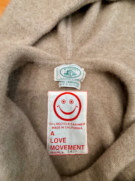 Vintage Cashmere Remake Hoodie - "Adios" Malibu Locals Only Ladies Medium size
