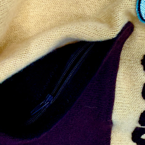 Recycled Cashmere Hoodie — ROOM MATE "Good Vibes Only / Share the Earth" (Men's L)