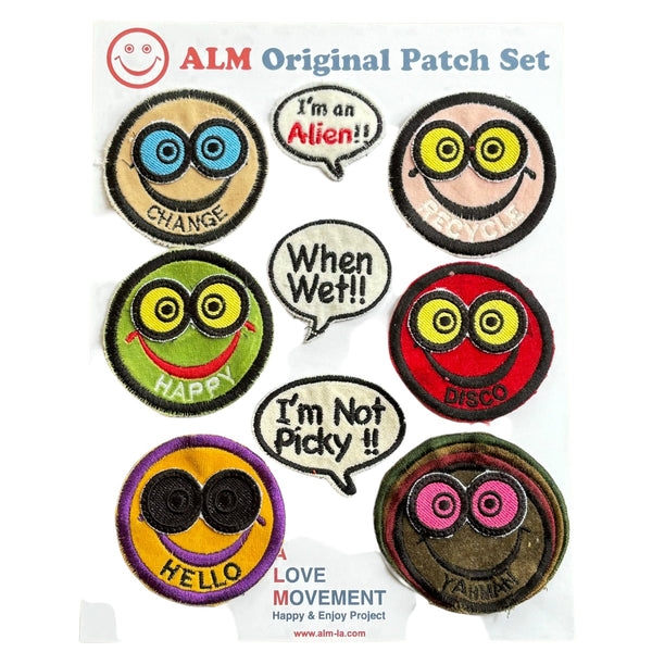 ALM Original Patch Set Smily With Funny Glasses #10