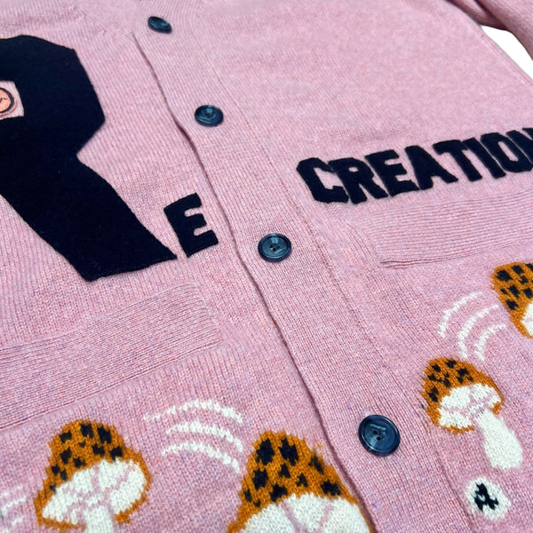 HARDEN x ALM Pink Cashmere Cardigan -Mushroom- - A LOVE MOVEMENT