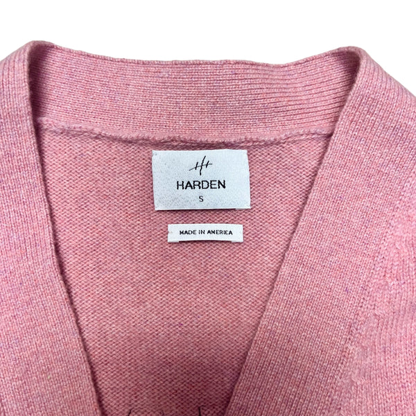 HARDEN x ALM Pink Cashmere Cardigan -Mushroom- - A LOVE MOVEMENT