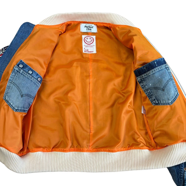 Perfect ribs x ALM Denim Remake Bomber Jacket