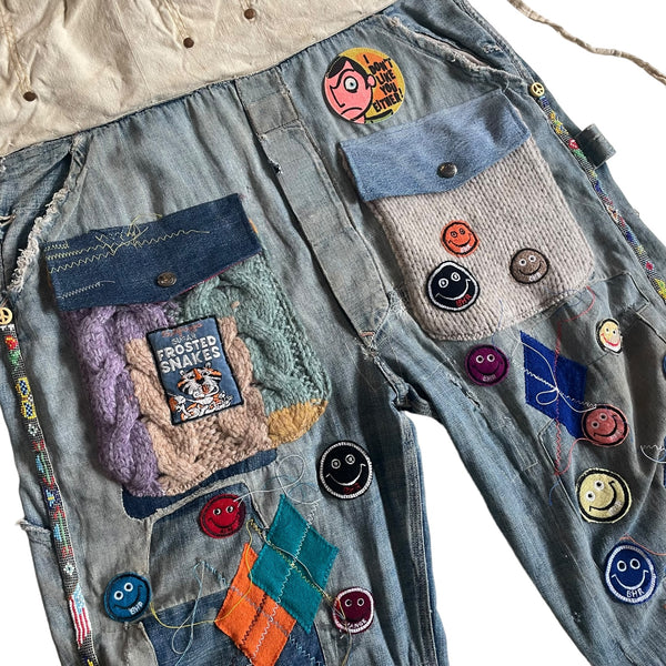 ALM original recycled vintage distressed overall