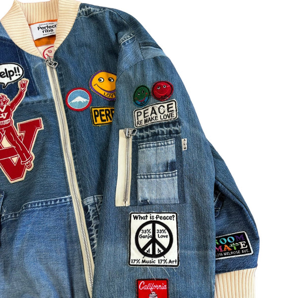 Perfect ribs x ALM Denim Remake Bomber Jacket