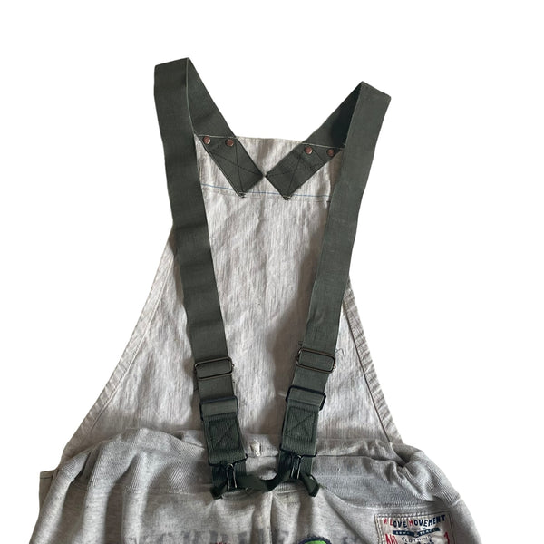 ALM original recycled vintage sweatpants and apron overall