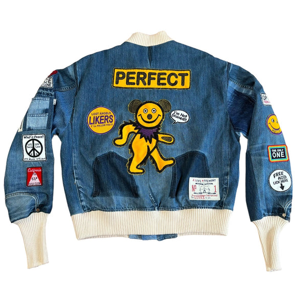 Perfect ribs x ALM Denim Remake Bomber Jacket