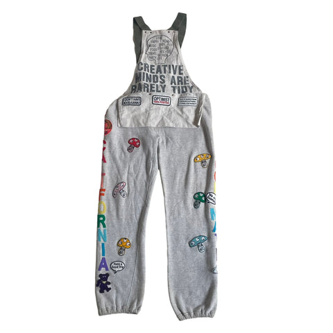 ALM original recycled vintage sweatpants and apron overall