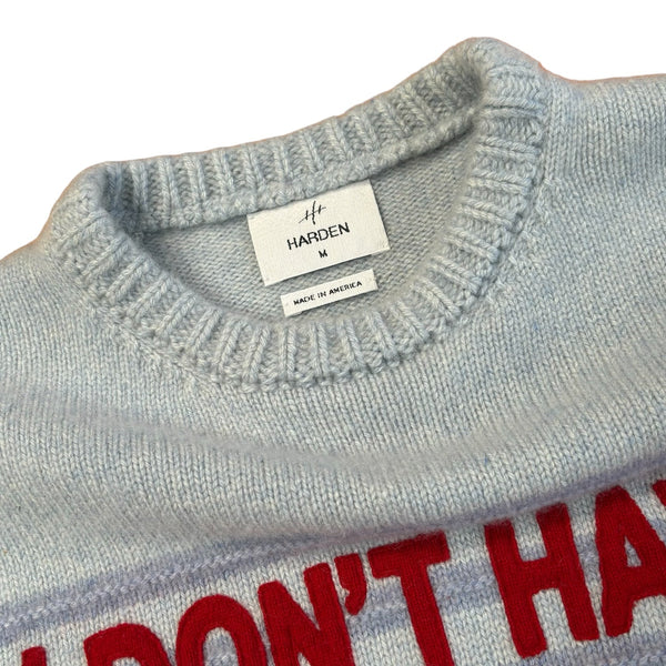HARDEN x ALM Men’s Cashmere Sweater  -I Don't Have Marijuana-