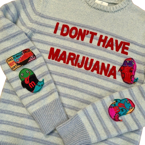 HARDEN x ALM Men’s Cashmere Sweater  -I Don't Have Marijuana-