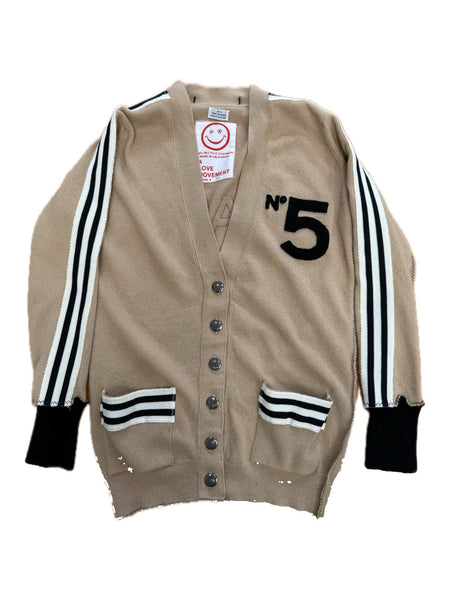 Recycled Cashmere Cardigan — Beige "No.5 / CHANCE PAIRS" (Women's XS)