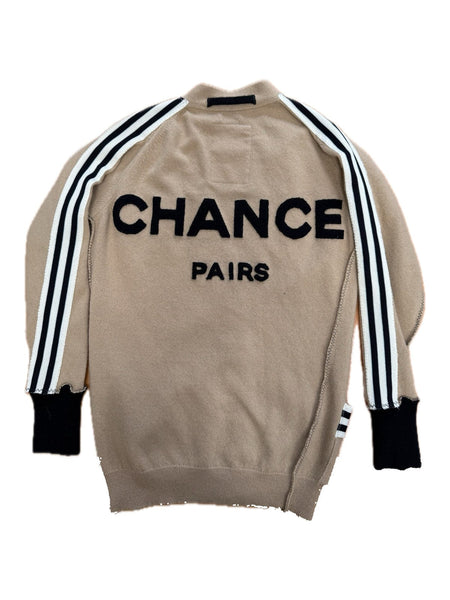 Recycled Cashmere Cardigan — Beige "No.5 / CHANCE PAIRS" (Women's XS)
