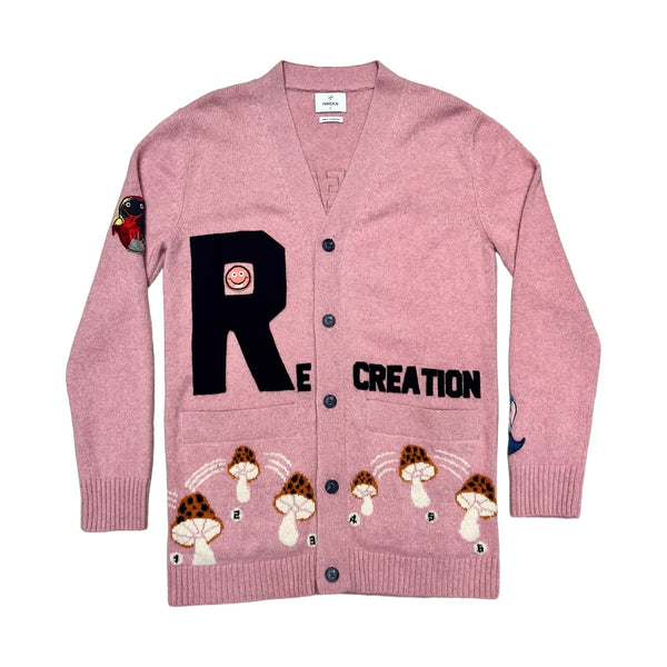 HARDEN x ALM Pink Cashmere Cardigan — "Mushroom"
