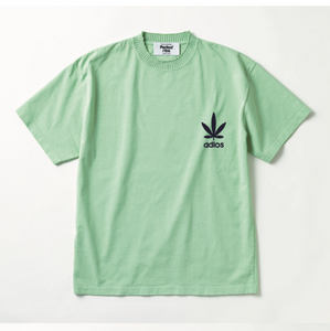 【Perfect ribs×A LOVE MOVEMENT】"LOVE&PEACE" Basic Short Sleeve T Shirt / Light Green