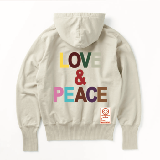 【Perfect ribs®︎×A LOVE MOVEMENT】"LOVE&PEACE" Basic Hoodie / Oatmeal