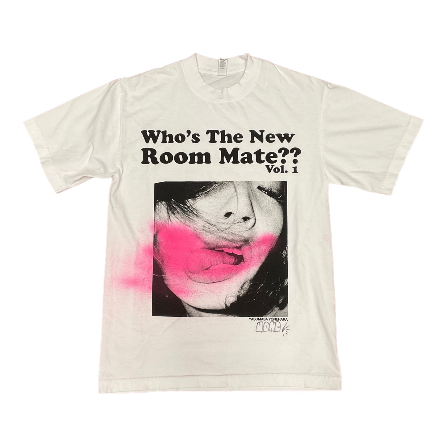 Yasumasa Yonehara x Roommate collaboration Custom Paint T-shirt w/Signature #2  SizeS